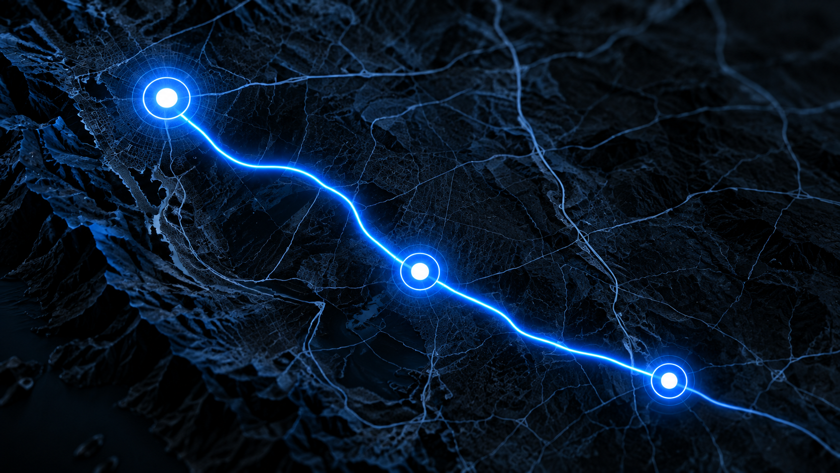 Map with an inspector route